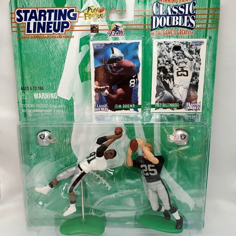 NIB Tim Brown & Fred Biletnikoff QB Club Classic Doubles